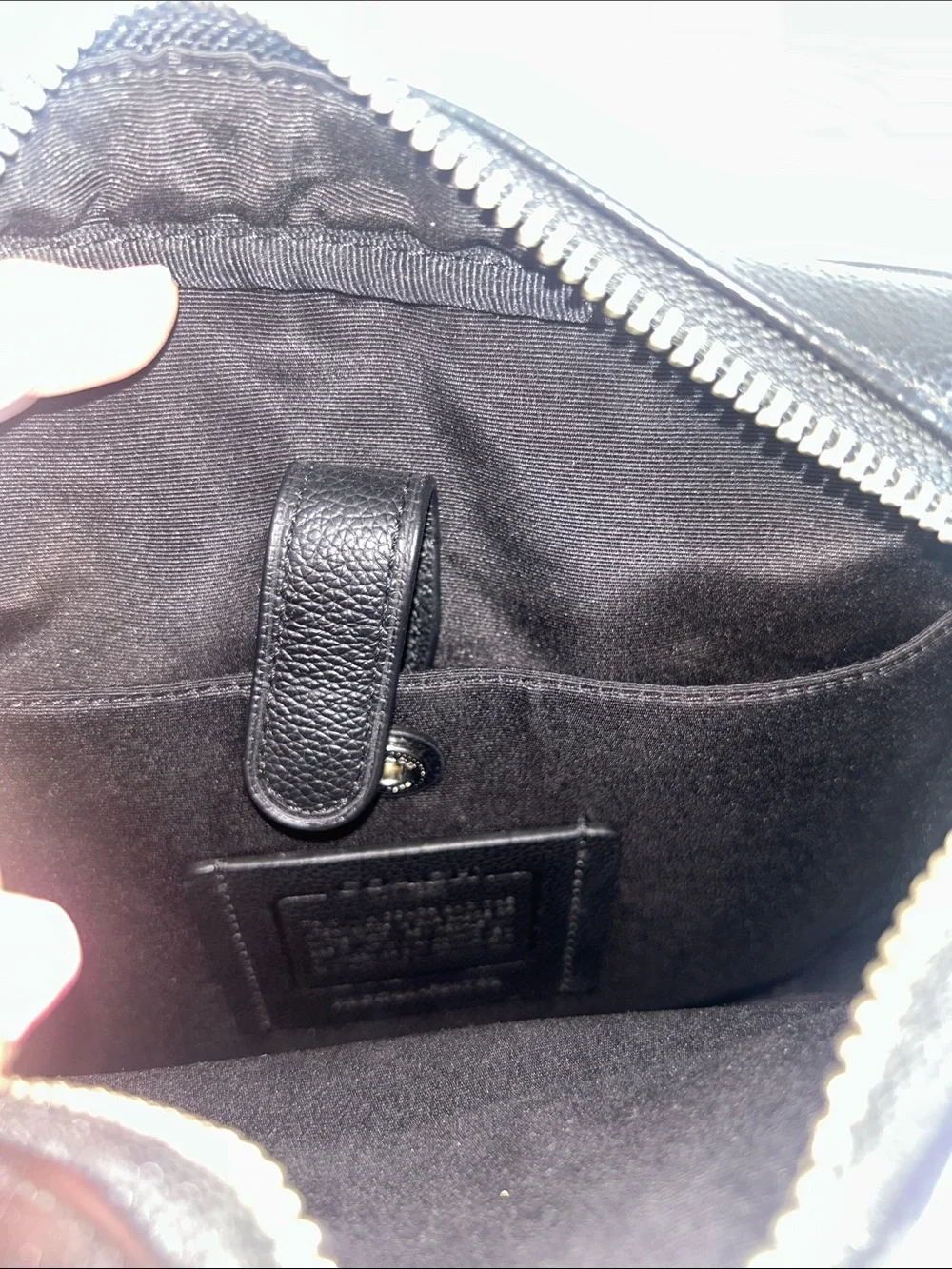Coach Black Pebbled Leather Messenger Crossbody Bag